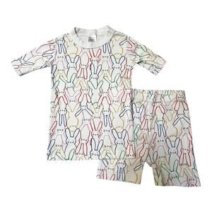 Hanna Andersson Bunny Print PJ Set Size 8